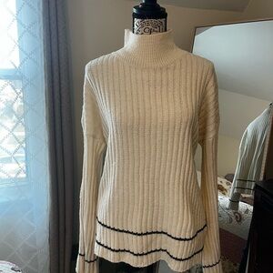 Elegant Cream Turtleneck Sweater